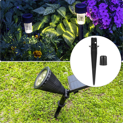 Metal Stakes Solar Lights Replacement Spike, 8 Pack Reinforced Ground Stakes, Replacement Nails for Garden Lights Landscape Pathway Patio Lamps Pole, 0.78x5.36 inches Outdoor Ground Stake.