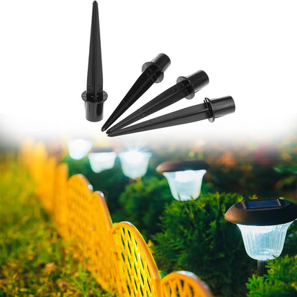 Metal Stakes Solar Lights Replacement Spike, 8 Pack Reinforced Ground Stakes, Replacement Nails for Garden Lights Landscape Pathway Patio Lamps Pole, 0.78x5.36 inches Outdoor Ground Stake.