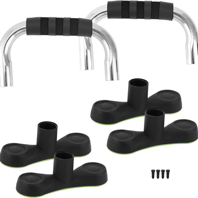 Steel Push Up Handles for Floor, Portable Push Up Stands with Non-Slip Grip, Angled Incline.