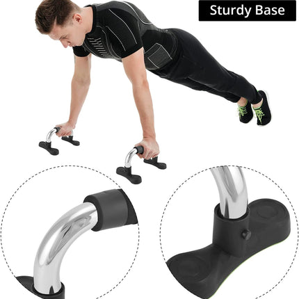 Steel Push Up Handles for Floor, Portable Push Up Stands with Non-Slip Grip, Angled Incline.
