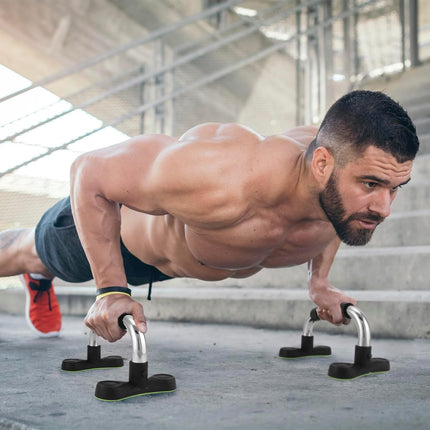 Steel Push Up Handles for Floor, Portable Push Up Stands with Non-Slip Grip, Angled Incline.