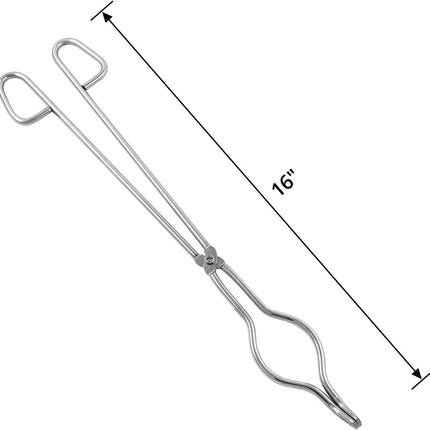 16" Stainless Steel Crucible Tongs for Laboratory, Industry.