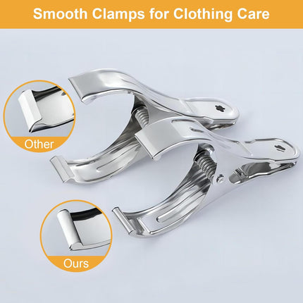 Metal Pool Cover Clips - 10 Pcs Large Beach Towel Chair Clips 5.5 Inch Stainless Steel Clothes Pins Quilt Clamps Windproof for Sunbed Lounge Cruise (14cm).