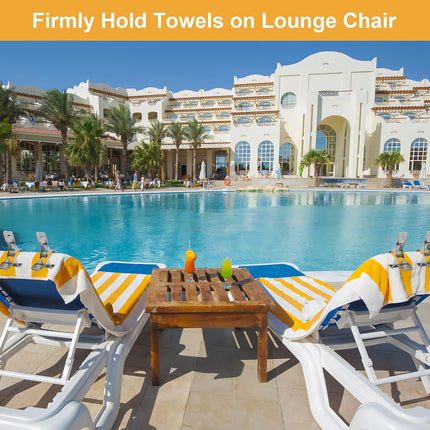 Metal Pool Cover Clips - 10 Pcs Large Beach Towel Chair Clips 5.5 Inch Stainless Steel Clothes Pins Quilt Clamps Windproof for Sunbed Lounge Cruise (14cm).