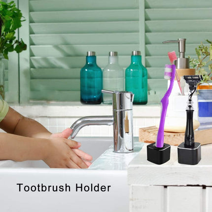Single Pen Stand Holder, Black Metal Pen Base Stand for Desk Fountain Pen, Toothbrush Brush, Students and Office.
