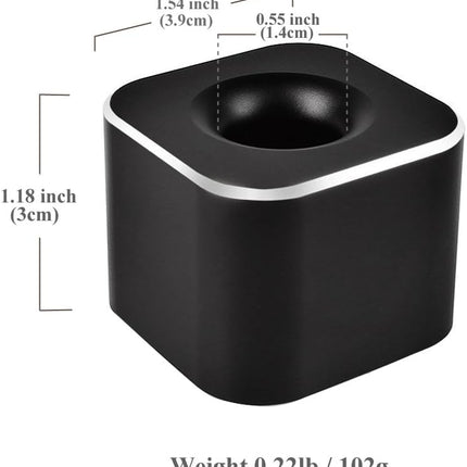 Single Pen Stand Holder, Black Metal Pen Base Stand for Desk Fountain Pen, Toothbrush Brush, Students and Office.