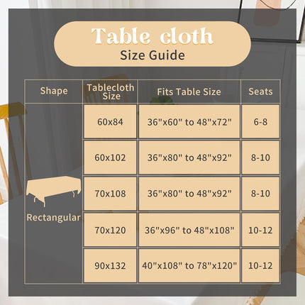 2 Pack 60 x 102 Inch Black Rectangle Tablecloth for 6 Foot Table Washable Reusable Outdoor Polyester Fabric Decorative Table Cover for Dining, Buffet, Camping, Baby Shower, Party.