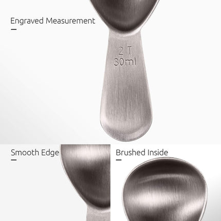 Coffee Scoop:  18/8 Stainless Steel Measuring Coffee Scoop 2 tablespoon, Short Handled Measure Scooper for Ground Coffee, Bean in Canister (Silver, 2Tbsp/30ml).