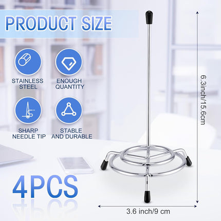 4 Pcs Ticket Stabber for Restaurant, Check Spindle, Receipt Holder Spike, Ticket Spike, Bill Fork, Memo Holder.