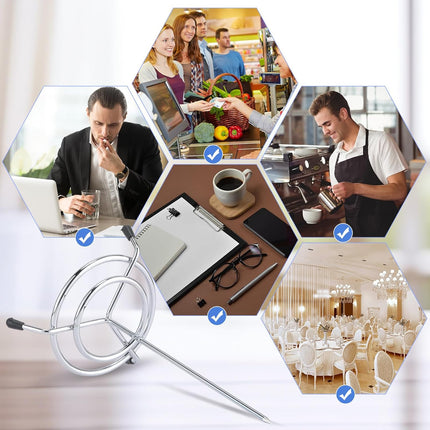 4 Pcs Ticket Stabber for Restaurant, Check Spindle, Receipt Holder Spike, Ticket Spike, Bill Fork, Memo Holder.