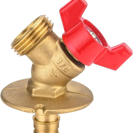 Valve 1/4-Turn Sillcock Hose Bibb with Flange 1/2 in. Pex-a Expansion Inlet x 3/4 in. MHT Outlet, ASTM 1960 (1),(SILLCOCK005).