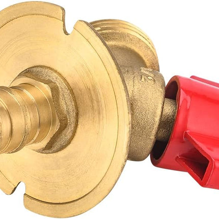 Valve 1/4-Turn Sillcock Hose Bibb with Flange 1/2 in. Pex-a Expansion Inlet x 3/4 in. MHT Outlet, ASTM 1960 (1),(SILLCOCK005).