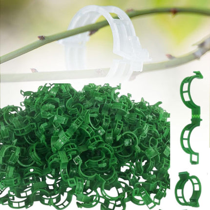 2024 New Secured Plastic Plant Clip, Upgraded Plant Support Clips Reusable Garden Clips 50Pcs, Plant Support Clips Garden Climbing Vines Fixing Clip Trellis Clips Climbing Tomato Clips (50, Green).