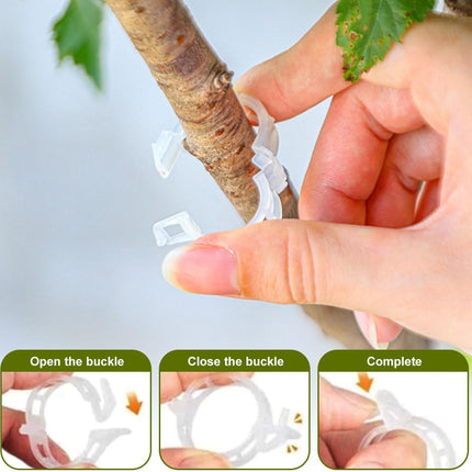 2024 New Secured Plastic Plant Clip, Upgraded Plant Support Clips Reusable Garden Clips 50Pcs, Plant Support Clips Garden Climbing Vines Fixing Clip Trellis Clips Climbing Tomato Clips (50, Green).