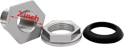 1" Female Bulkhead Water Tank Connector Stainless Steel Thru-bulk Fitting.