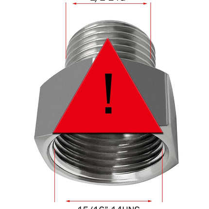 7/8 Female threaded (I.D:15/16) to 1/2 Male threaded (O.D:3/4) Toilet Bidet Hose Pipe Adapter Connector(Pls check your size!).