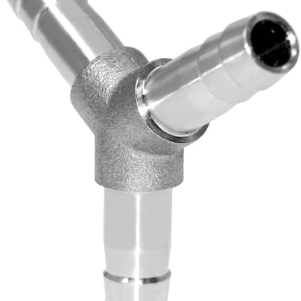 Stainless Steel 1/4" Hose Barb 3 Way Y Shaped Union Home Brew Fitting.