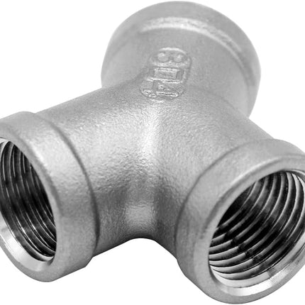 Tee 3/4 NPT Female Y Shaped 3 Way Cast Pipe Fitting Stainless Steel 304.