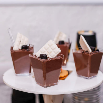 30 Pack 5oz Dessert Cups with Lids and Spoons,Yogurt Parfait Cup with Lids,Plastic Dessert Containers with Lid,Mini Parfait Shooter Cups for Pudding,Yogurt,Appetizer,Ice Cream.