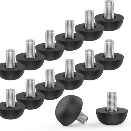 M8 Adjustable Furniture Leg, 304 Stainless Steel Furniture Feet, 8mm x 1.25 Screw-in Leveling Feet, Outdoor Patio Furniture Legs Leveler Replacement for Table, Chair, Desk, Cabinet (12Pcs).