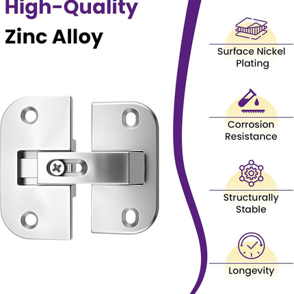 2Pcs 343.90.710 Pie Cut Corner Hinges | Zinc Alloy Adjustable Concealed Replacement Hinges with Screws | Fits SSP 17/19/21, Cabinets & Bifold Doors.