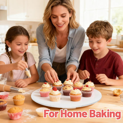 14 Inch Round Cake Drums - 4 Pack 14inch Cake Boards, 1/2 Inch Sturdy Cake Base Board with Corrugated Edges for Birthday Wedding Party Baking Display.