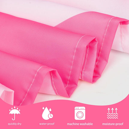 Pink Shower Curtain for Bathroom Cute Wavy Swirl 70S Abstract Retro Vintage Preppy Aesthetic Fabric Waterproof Bathroom Shower Curtains Set with Hooks 72x72 Inch.