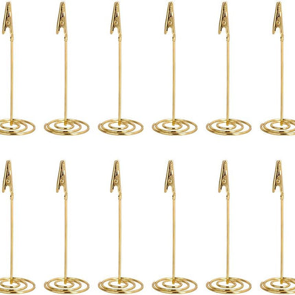 12pcs Place Card Holder Memo Holder Clip Photo Holder Table Number Holder.