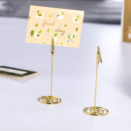 12pcs Place Card Holder Memo Holder Clip Photo Holder Table Number Holder.