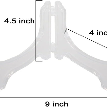 Display Stand Easel Bowl Stand for Display Large Deep Bowls, Platters and Deep Dishes Clear.