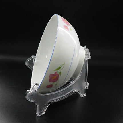 Display Stand Easel Bowl Stand for Display Large Deep Bowls, Platters and Deep Dishes Clear.