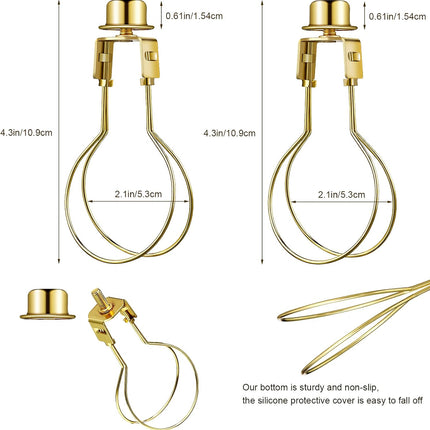 Bulb Lamp Shade Light Bulb Clip Adapter Includes Finial and Lampshade Levellers for Replacement.