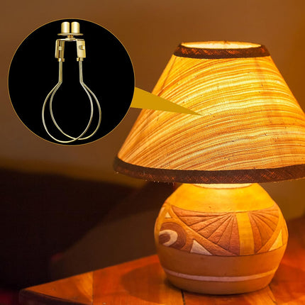 Bulb Lamp Shade Light Bulb Clip Adapter Includes Finial and Lampshade Levellers for Replacement.