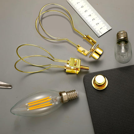 Bulb Lamp Shade Light Bulb Clip Adapter Includes Finial and Lampshade Levellers for Replacement.