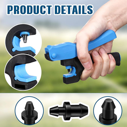 51 Pcs Drip Irrigation Hole Punch Tool Set, Drip Irrigation Punch Tool 50 Pcs 1/4 Inch Goof Plugs for Outdoor Garden Lawn Pipe System Hose Tubing(Fresh Style).
