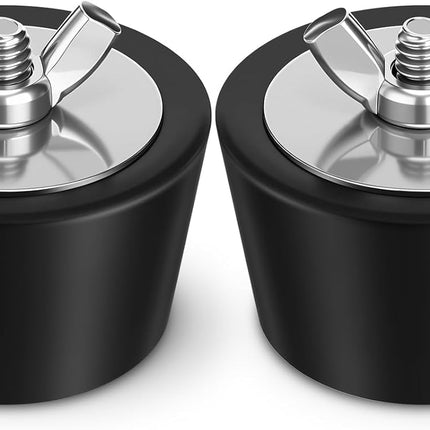 2 Pcs 1.5 to 1.75 Inch Pool Winterizing Plugs PVC/Steel Pipe Plugs Rubber Hole Stoppers for Swimming Pool Return Skimmer Winter Expansion with SS Screw Stainless Steel Bolt Heavy Duty Rubber.