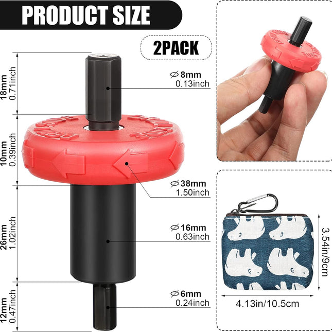 2 Pieces Electric Start Drill Bit Adapter, Engine Speed Starter Drill Bit Adapter with 2 Storage Bag for Trimmer, Garden Cultivator, Leaf Blower, Handheld Equipment.