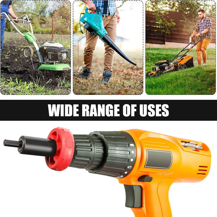 2 Pieces Electric Start Drill Bit Adapter, Engine Speed Starter Drill Bit Adapter with 2 Storage Bag for Trimmer, Garden Cultivator, Leaf Blower, Handheld Equipment.