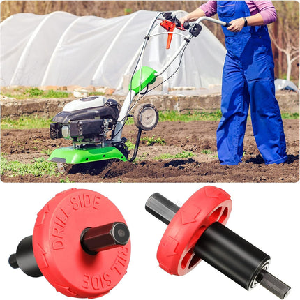 2 Pieces Electric Start Drill Bit Adapter, Engine Speed Starter Drill Bit Adapter with 2 Storage Bag for Trimmer, Garden Cultivator, Leaf Blower, Handheld Equipment.