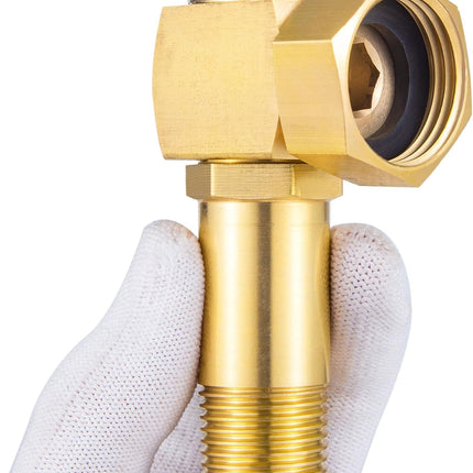 Lead-Free Brass Garden Hose Adapter,Hose Reel Parts Fittings,90 Degree Brass Replacement Part Swivel.
