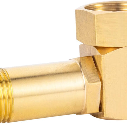 Lead-Free Brass Garden Hose Adapter,Hose Reel Parts Fittings,90 Degree Brass Replacement Part Swivel.