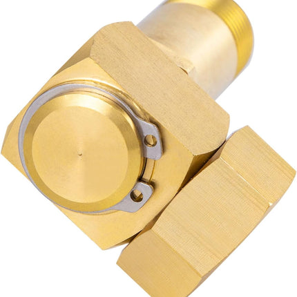 Lead-Free Brass Garden Hose Adapter,Hose Reel Parts Fittings,90 Degree Brass Replacement Part Swivel.