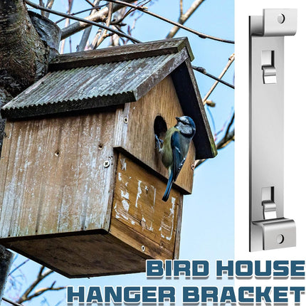 2 Sets Bird House Hanger Bracket Stable Rust Proof Galvanized Steel Mounting Bracket for Securing Bird Houses Nesting Boxes Feeders, Quickly Remove for Cleaning (Silver).