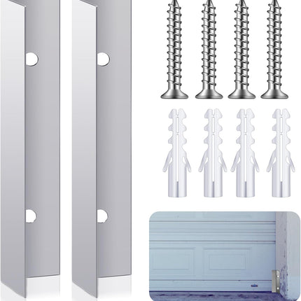 2 Pcs Aluminium Garage Door Mouse Guard Garage Door Side Seal Keep Prevent Rats Mice Snake Fallen Leaves Out Sunscreen Moisture Proof Permanent Fix Suitable for Residential and Commercial.