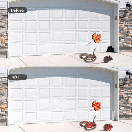 2 Pcs Aluminium Garage Door Mouse Guard Garage Door Side Seal Keep Prevent Rats Mice Snake Fallen Leaves Out Sunscreen Moisture Proof Permanent Fix Suitable for Residential and Commercial.