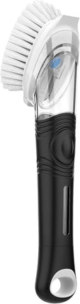 Soap Dispensing Dish Brush, Kitchen Brush for Pot Pan Sink Cleaning, Black.