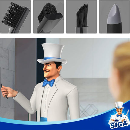 Grout Cleaner Brush Set - Detail Cleaning Brush Set for Tile, Sink, Drain, Grout and Edge, Crevice Cleaning.