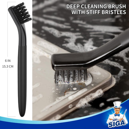 Grout Cleaner Brush Set - Detail Cleaning Brush Set for Tile, Sink, Drain, Grout and Edge, Crevice Cleaning.