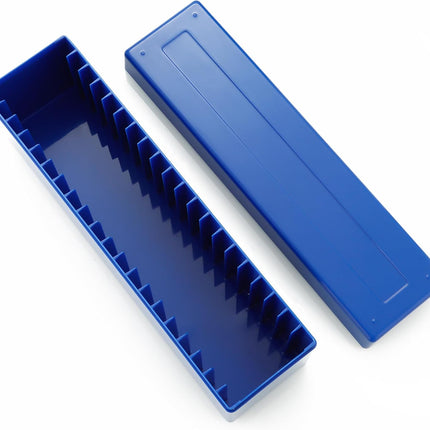 Plastic Coin Slab Storage Box, Coin Storage Box Case for NGC, PCGS, PMG, and Premier Coin Holders, Coin Holder Organizer Boxes with 20 Slots, Only Box, Blue.