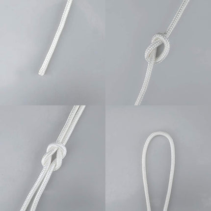 Nylon Rope - 100 Ft White Nylon String, 1/4 Inch Solid Braided Rope, Thick Washing Line for Multi-Purpose Tie Down, Clothesline, Gardening, Craft Projects.